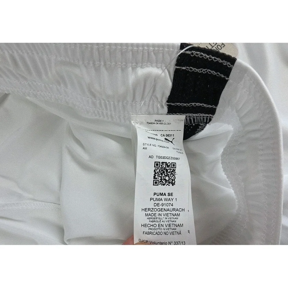 Puma Men's teamLIGA Soccer Shorts WHITE-BLACK Size XL New